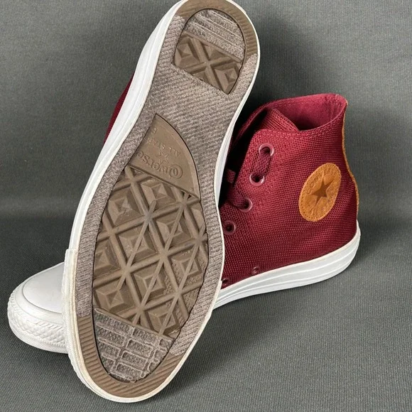 Converse Chuck Taylor All Star High Top Sneakers Maroon Red Men‎ 8 Women 10 - Picture 6 of 10